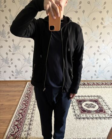 Толстовки, худи: Толстовка, Zara, M (EU 38), цвет - Черный