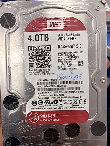 WD Red 4TB NAS sərt diskləri - Brend/model: Western Digital WD Red -