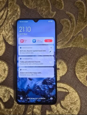 uz qrxan: Xiaomi Mi 9 Lite, rəng - Göy, 
 İki sim kartlı