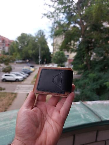 vero beograd: Minimalistički kožni novčanik – ručni rad - Materijal: prava koža u — 1