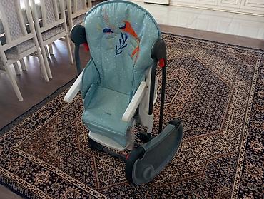 mango kids: Детский стульчик для кормления - Цвет: мятный/серый с рисунком рыбки — 4