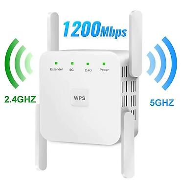 5g modem: İki zolaqlı Wi‑Fi siqnal gücləndirici / mini router (PIX-LINK) — 1