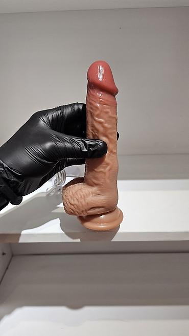 Товары для взрослых: Фаллос пенис член с вибрацией, с подогревом для секса, фаллоимитатор — 6