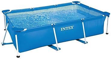 Бассейны: 220/150/60см. Intex 28270 Каркасный прямоугольный бассейн 1662л — 12