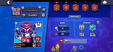 random brawl stars hesap: Brawl Stars oyunu üçün hesab - Profil adı: Yarnaberto - Trophy Road — 2