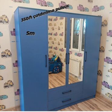 ikinci el balkon dolabı: *4Qapili Dolab şeher içi çatdırilma pulsuz qiymət 350azn* ✨Ölçü