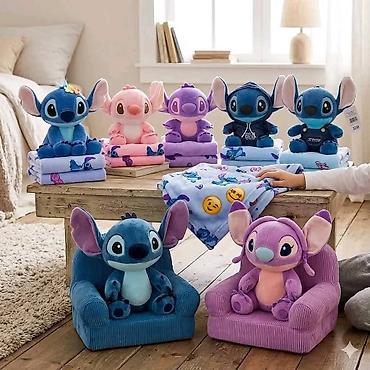 waikiki biciklisticke za devojcice: Plišani set Stitch – igračka + mekana ćebad U kompletu dolazi — 1