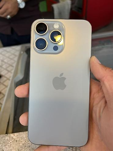 ikinci el ayfon 12 pro max: IPhone 15 Pro Max, 256 GB, Gümüşü, Barmaq izi, Simsiz şarj, Face ID — 1