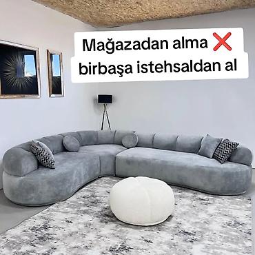 puf oturacaq: Məhsul: Modul tipli, qövs formalı yumşaq künc divan və puf Təsvir: - — 1