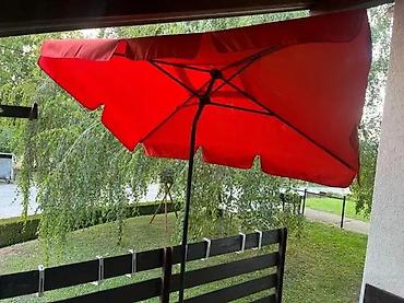 Suncobrani, tende i paviljoni: Veliki baštenski/suncobran za terasu – crveni - Prečnik krošnje — 5