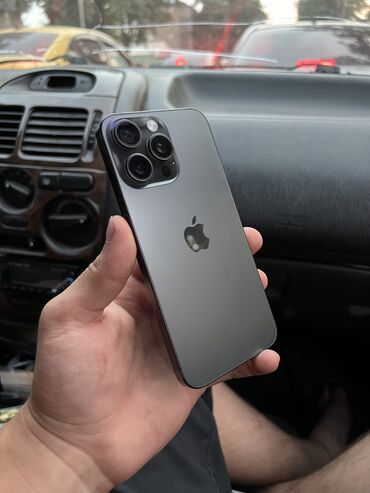 телефоны apple: IPhone 15 Pro Max, Колдонулган, 256 ГБ, Graphite, Заряддоочу түзүлүш, Каптама, Кабель, Бөлүп төлөө менен, 100 %