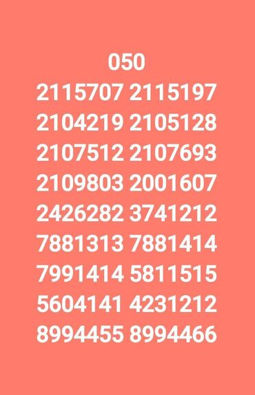 Nömrə: ( 050 ) ( 2107512 )