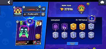 Digər: Brawl Stars hesabı - Kupa: 27,916 (Kupa Yolu II rütbə) - Daxili — 2