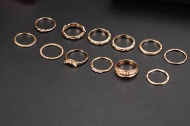 обручальный кольца: Кольца фаланговые модные - ретро стиль - набор 12 шт