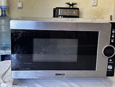 Ашкана техникасы: Микроволновая печь BEKO, серебристая, с электронным управлением и — 1