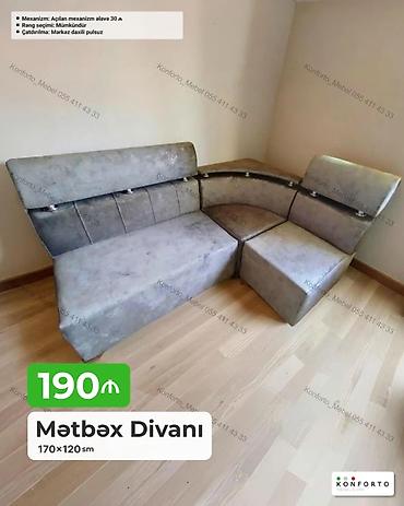 Məhsul: Mətbəx divanı (bucaqlı) Ölçü: 170×120 sm Qiymət: 190 ₼