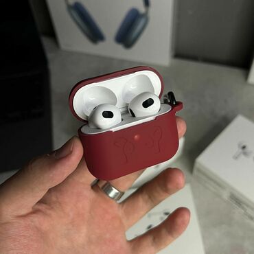 naushniki apple earpods lightning: AIRPODS 3 (обновленная версия) всего 1290 сом + чехол в подарок!