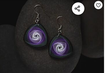 Minđuše: Pirsing, Handmade, Materijal: Epoksi smola — 36