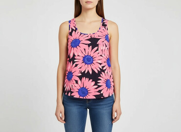 stradivarius top z odkrytymi ramionami: Cameo Rose, Top damski, rozmiar M