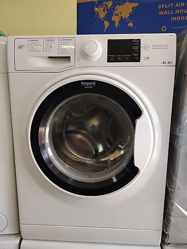 klas 6: Paltaryuyan maşın Hotpoint Ariston, 6 kq, İşlənmiş, Avtomat, Qurutmasız, Kredit yoxdur, Ünvandan götürmə, Pulsuz çatdırılma, Ödənişli çatdırılma — 1