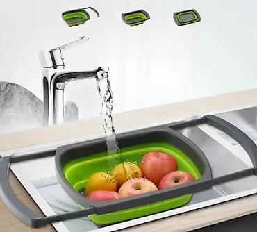 Ostala kuhinjska oprema: Silikonski plastični oceđivač JM-608-1 NOVO. OPIS PROIZVODA: DOBAR — 6
