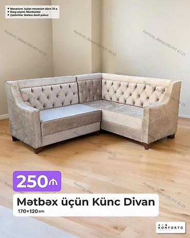 Künc divan, Mətbəx üçün, Açılan