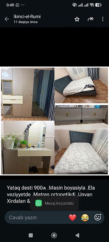 Yataq desti 900₼ .Masin boyasiyla .Ela veziyyetde .Matras ortopetikdi lalafo.az -da Yataq desti 900₼ .Masin boyasiyla .Ela veziyyetde .Matras ortopetikdi
