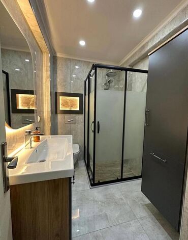 Duş kabinaları, arakəsmələr: Yeni Üstü açıq kabina, Künc üçün, Pulsuz çatdırılma — 5