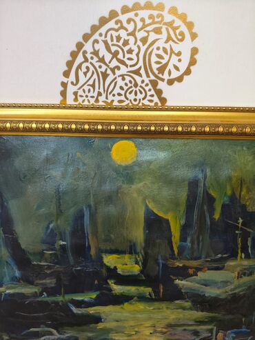 Şəkillər, tablolar: Məhsul: Orijinal yağlı boya natürmort tablo Təsvir: - Süjet: Mavi — 9