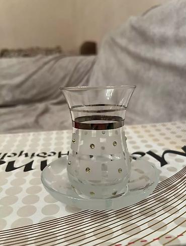 Qab-qacaq və mətbəx ləvazimatları: Çay dəsti, rəng - Ağ, Şüşə, 6 nəfərlik — 2