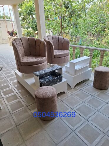 Salon, tibbi mebel dəsti: Gözəllik salonu üçün mebel dəsti Tərkib: - Saç yuma stolu: qara — 50