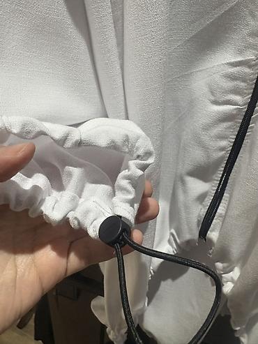 ağ kurtka: Yeni!!!!!!!!!Oversize qadın 3lü ətəkli dəst– kapüşonlu, uzun kəsim — 6
