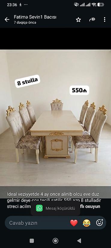 Ideal veziyyetde 4 ay once alinib olcu eve duz gelmir deye cox tecili