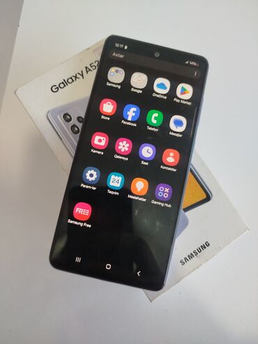 Samsung: Samsung Galaxy A52, 128 GB, rəng - Göy, Düyməli, İki sim kartlı, Face ID