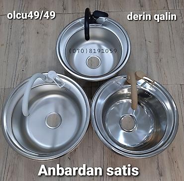 Santexnika: Moyka canaq moyka nerjavika paslanmayan Mebele kecme her olcude — 3