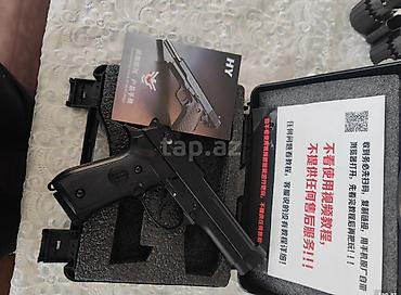 idman doşeyi: Airsoft silah BRETTA tam demirdir heqqi silah deyil ama 1/1 kopyadir — 2