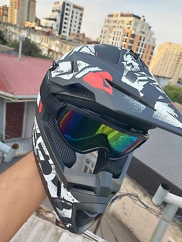 Moto geyim: Off-Road (Cross) Moto kask satıram Məhsul yenidir, istifadə — 4