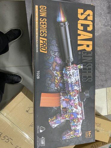 игрушычный пистолет: Игрушечный автомат SCAR серии Gun Series Pro T02B, раскрашенный в
