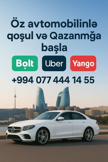 bolta surucu: Taksi sürücüsü tələb olunur, Avtomobilin icarəsi, Gündəlik ödəniş, 6 ildən artıq təcrübə