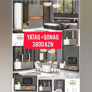 Yataq otağı dəstləri: İkinəfərlik çarpayı, Dolab, Komod, Termo, Azərbaycan, Yeni — 19