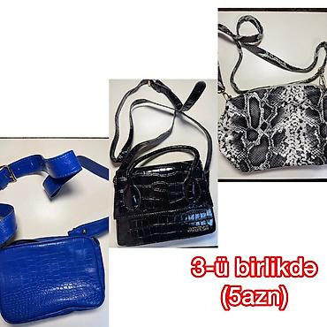 triko dest: Qadın aksesuarları paketi - Qəhvəyi rəngli böyük çanta – üstü xırda — 2