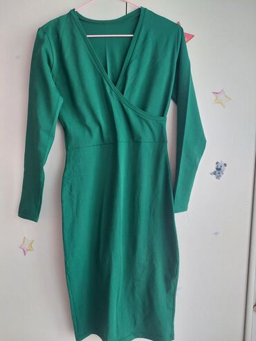 Women's Clothing: M (EU 38), color - Green, Evening, Long sleeves