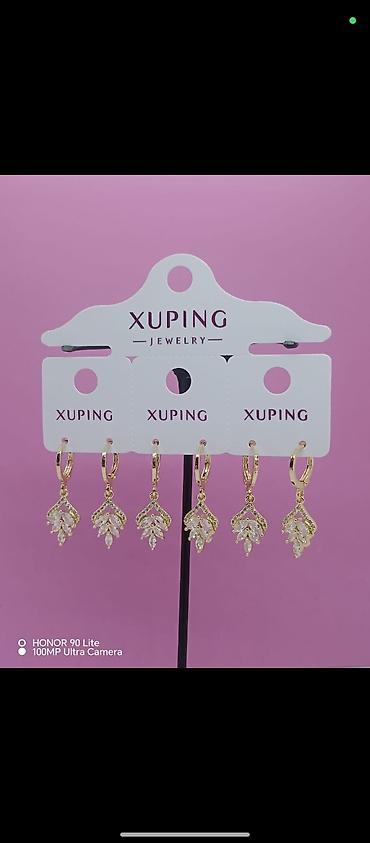 xuping sırğalar: Xuping Jewelry markalı qadın sırğaları – qızılı rəngdə, müxtəlif — 1