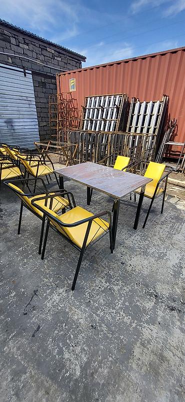 kafe stul: Mətbəx üçün, Yeni, Açılmayan, Dördbucaq masa, 4 stul — 3