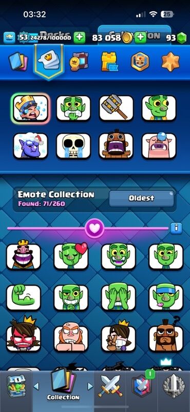 Video oyunlar üçün aksesuarlar: Məhsul: Clash Royale oyun hesabı Xüsusiyyətlər: - Kral Səviyyəsi: 53 — 4