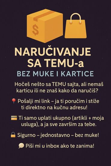 hitno potrebna zena za pomoc u kuci младеновац: 🛒 Naručujem sa TEMU – ako neko želi da poruči a nema karticu ili ne