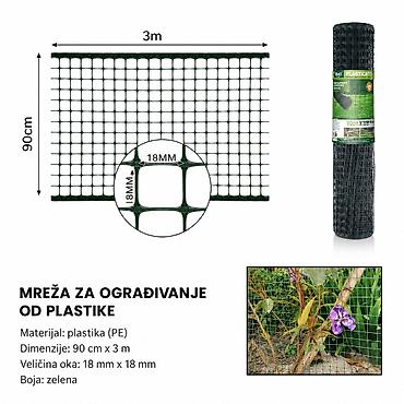 KMT Plastična kvadratna mreža 9369415 Opis: Plastična mreža (PE) za