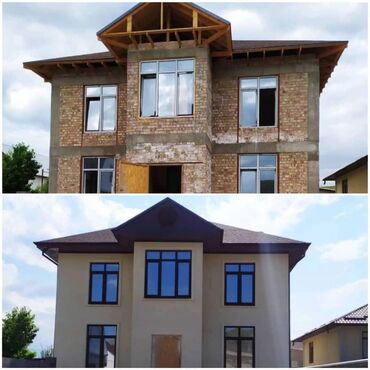 Фасадные работы: Ремонт фасада, Утепление фасада, Фасадный декор | Моноблоки, Рамки | Декоративный кирпич, Сухой травертин, Американка | Минеральная вата, Пенопласт, Термопанели Больше 6 лет опыта — 10