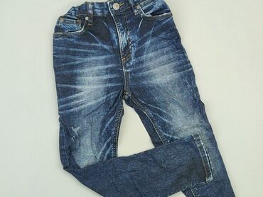 bershka jeansy relaxed fit: Spodnie jeansowe, River Island, 8 lat, 128, stan - Dobry