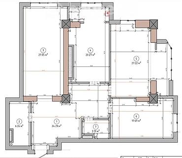archa group: 3 комнаты, 122 м², 10 этаж, ПСО (под самоотделку) — 2